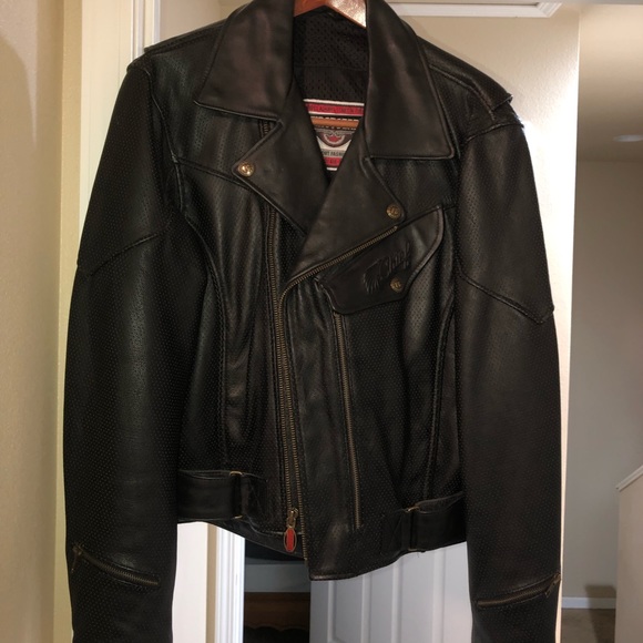 Leather Motorcycle Jacket - Picture 2 of 9